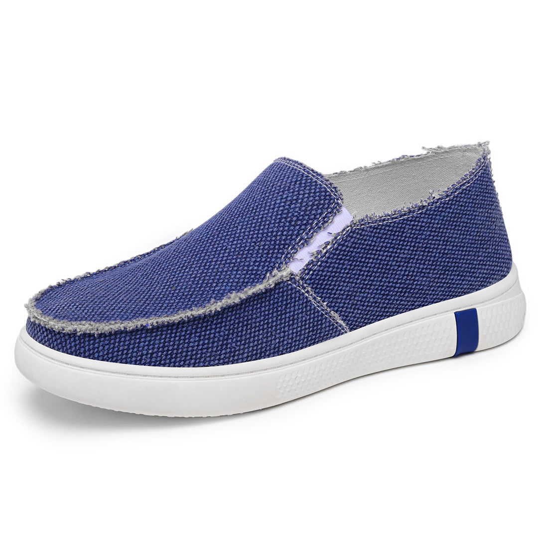 Herren nan lässiger Canvas-Slip-On mit ausgefranster Kante, elastischem Einsatz und griffiger Gummilaufsohle Echo Archiv