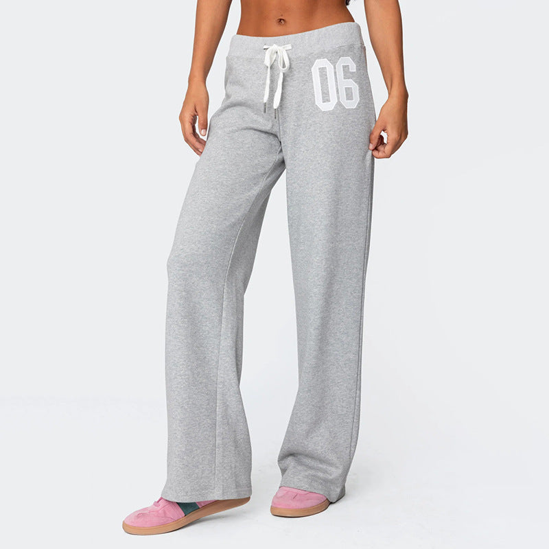 Damen lässige Sweatpants mit elastischem Bund und seitlichen Taschen Echo Archiv