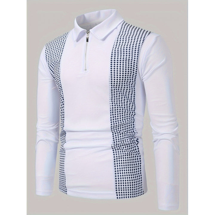 Herren Langarm Poloshirt mit sportlichem Reißverschluss Echoarchiv