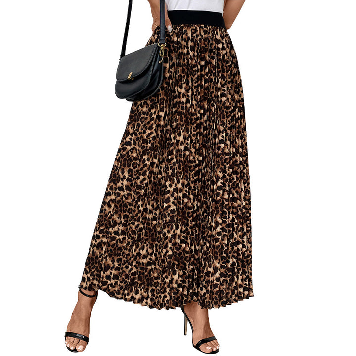 Damen Maxi-Rock mit Leoprint und elastischem Bund Echo Archiv