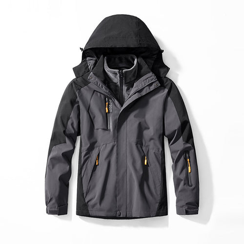 Herren dreiteilige Softshell- und Fleece-Outdoorjacke mit wasserdichter Membran und Kapuze – Marzano