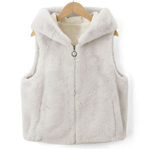 Damen Fleece-Weste mit Kapuze Echo Archiv