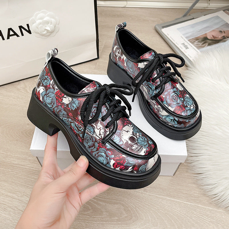 Damen Modische Plateausneaker mit floralem Muster und ausgefallenem Design Echo Archiv
