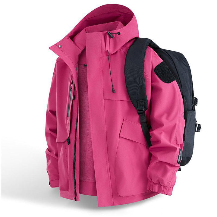Herren Urbaner wetterabweisender Kapuzenparka mit Multifunktionstaschen und Mesh-Innenfutter Echo Archiv