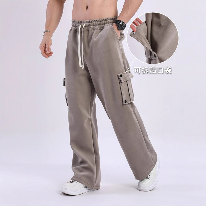 Herren Cargo-Jogginghosen mit seitlichen Taschen und elastischem Bund Echoarchiv