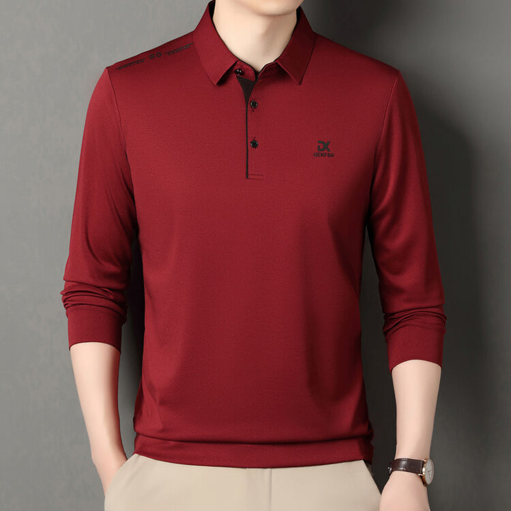 Herren Poloshirt mit hochwertiger Textur und modernem Kragen Echoarchiv