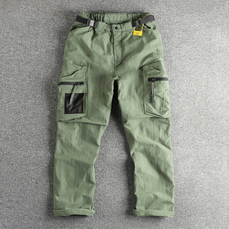 Herren Cargo-Hose mit multifunktionalen Taschen und verstellbarem Bund Echoarchiv