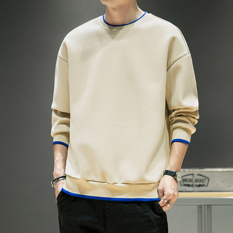 Herren Relaxed-Sweatshirt mit kontrastpaspelierten Bündchen und Clean-Rundhals Echo Archiv