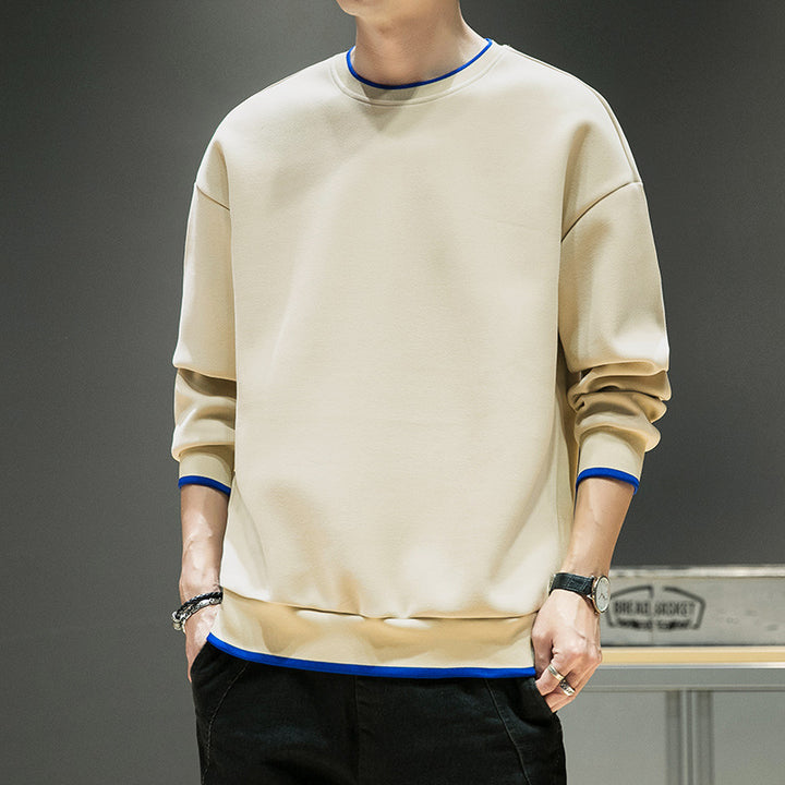 Herren Relaxed-Sweatshirt mit kontrastpaspelierten Bündchen und Clean-Rundhals Echo Archiv