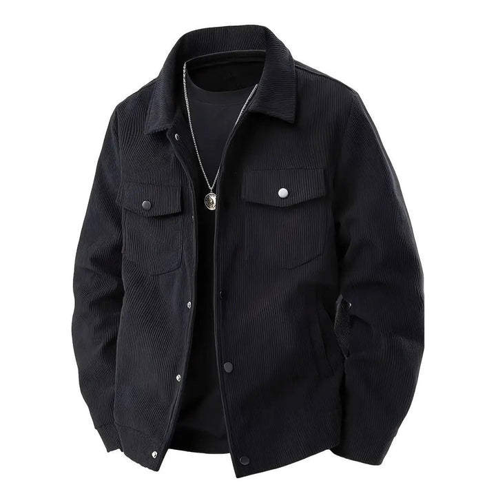 Herren strukturiertes Oberteiljacke mit praktischen Taschen Echoarchiv