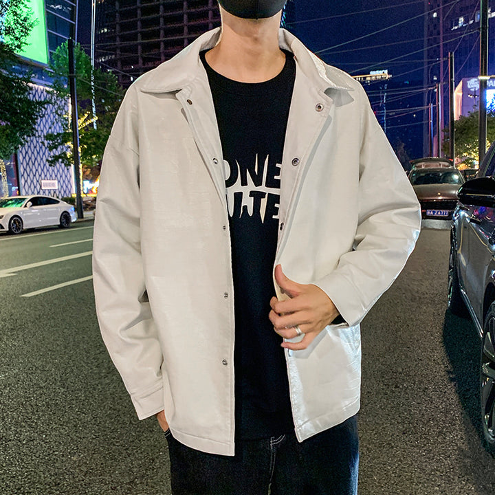 Herren Modische Freizeitjacke mit Druckknöpfen Echoarchiv