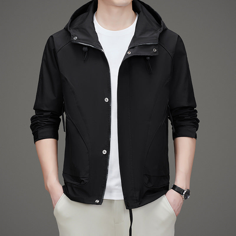 Herren Sportliche Übergangsjacke mit praktischem Kapuzendesign Echoarchiv