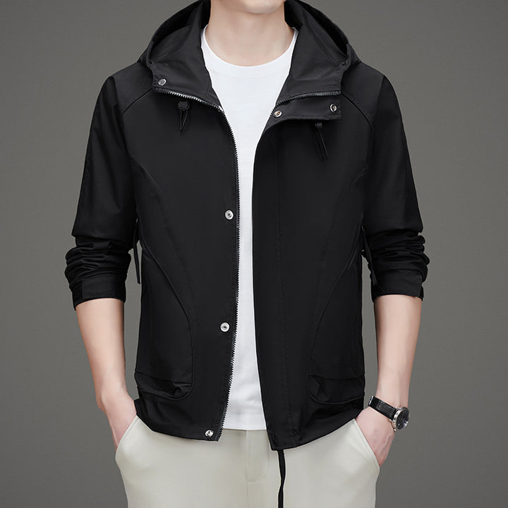 Herren Sportliche Übergangsjacke mit praktischem Kapuzendesign Echoarchiv