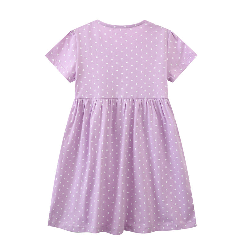 Mädchen Freizeitkleid mit liebevollem Tier- und Blütenmotiv Echo Archiv