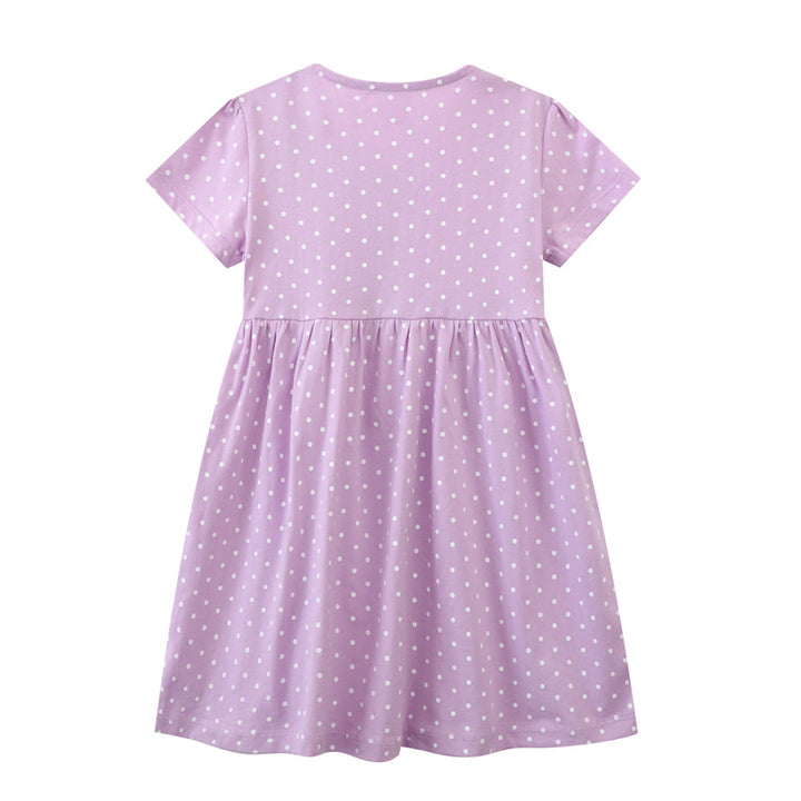 Mädchen Freizeitkleid mit liebevollem Tier- und Blütenmotiv Echo Archiv