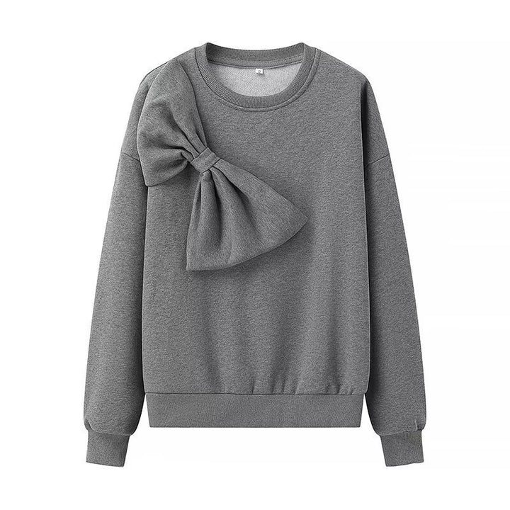 Damen Oversize-Sweatshirt mit dekorativer Schleifenapplikation Echo Archiv