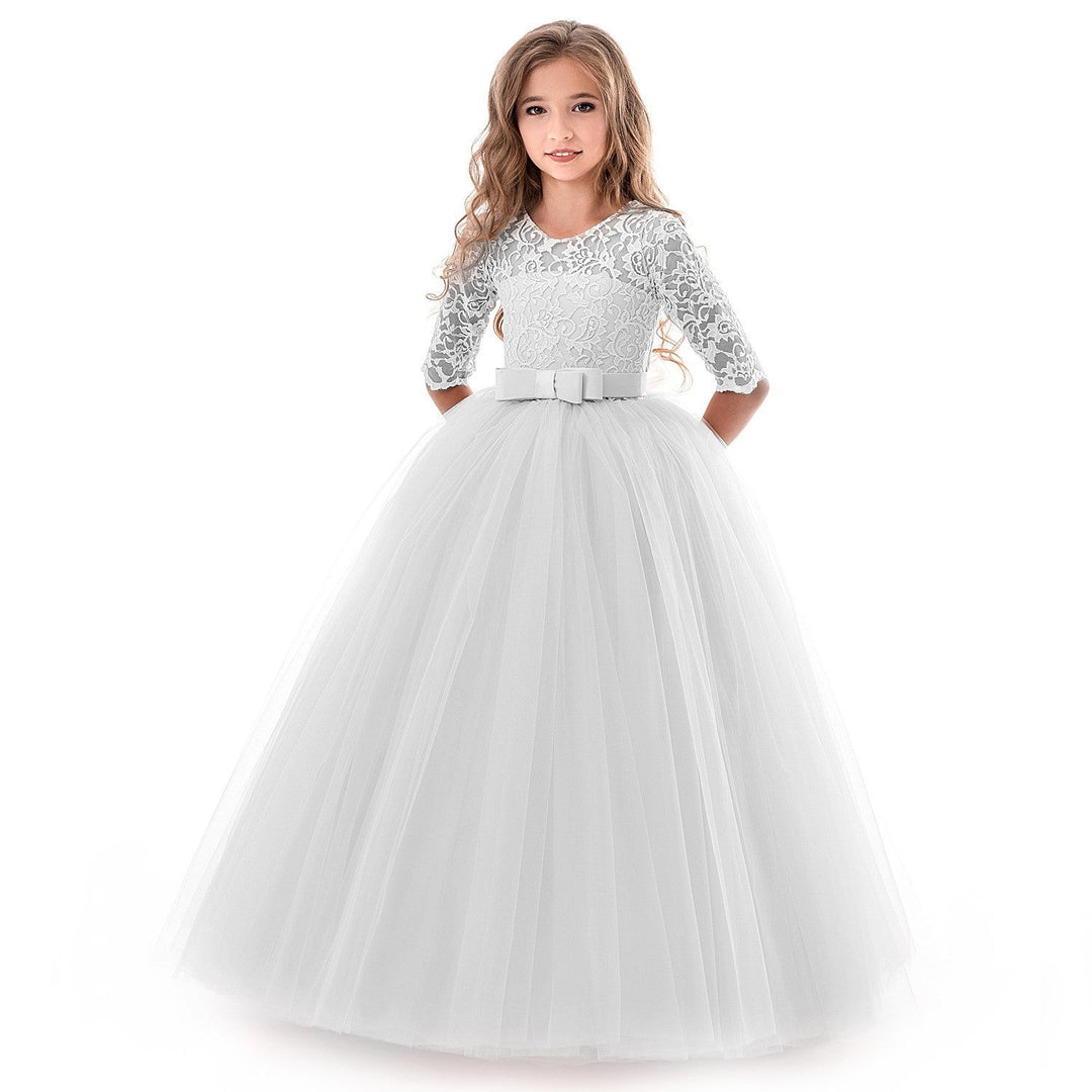 Damen Prinzessinnenkleid mit Spitzenoberteil und Tüllrock Echoarchiv