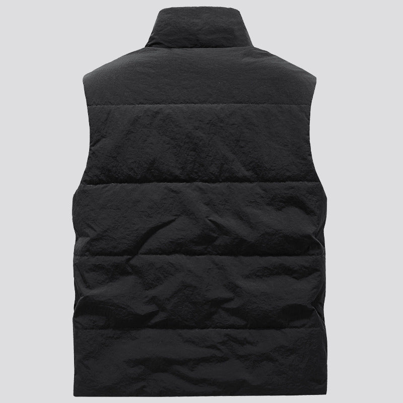 Herren Gepolsterte Utility-Weste mit Mehrfach-Taschen und Badge‑Patches Echoarchiv