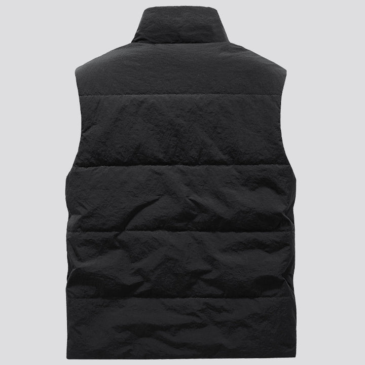 Herren Gepolsterte Utility-Weste mit Mehrfach-Taschen und Badge‑Patches Echoarchiv