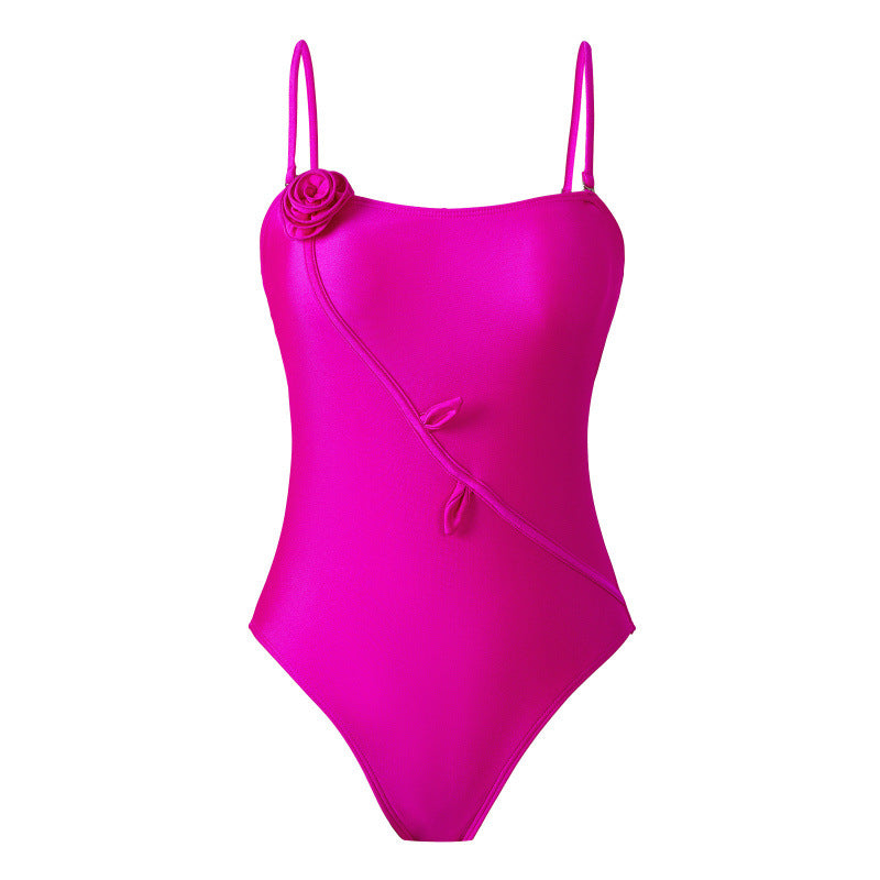 Damen Einteiler Badeanzug mit floralem Design und passendem Strandüberwurf Echo Archiv