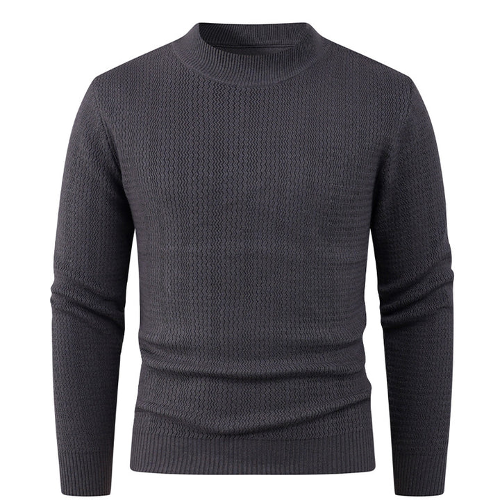 Herren Strukturpullover mit hochgeschlossenem Kragen und modischem Design Echoarchiv