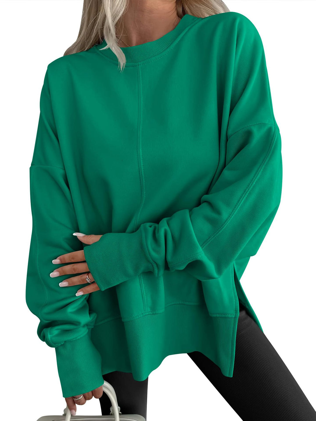 Damen Oversize-Sweatshirt mit Mittelnähte, Rundhals und überschnittener Schulter Echo Archiv