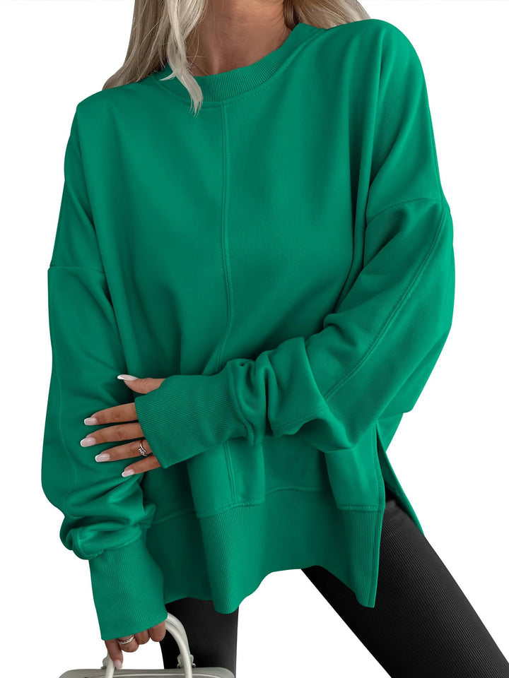 Damen Oversize-Sweatshirt mit Mittelnähte, Rundhals und überschnittener Schulter Echo Archiv