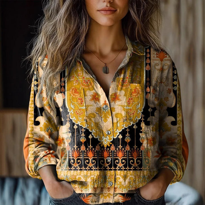 Damen Modische Bluse mit Paisleymuster Echoarchiv