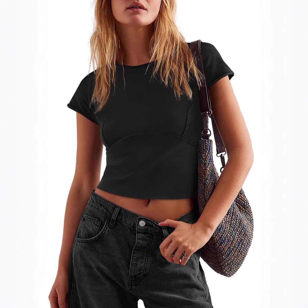 Damen Crop-Top mit figurbetonendem Schnitt und sportlichem Design Echo Archiv
