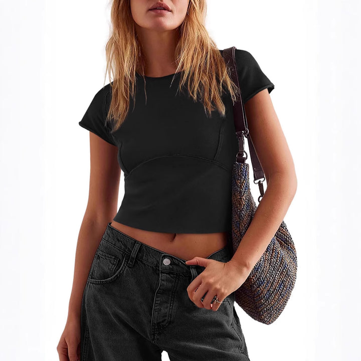 Damen Crop-Top mit figurbetonendem Schnitt und sportlichem Design Echo Archiv