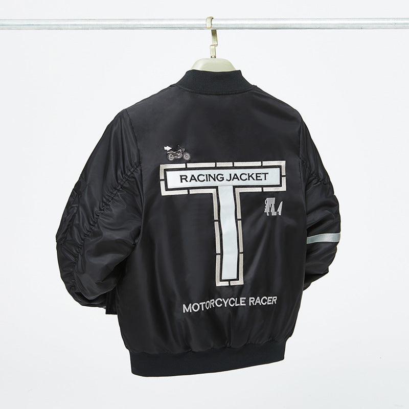 Herren Bomberjacke im Fliegerjackenstil mit reflektierenden Streifen, Utility‑Taschen und leichter Thermofütterung Echoarchiv