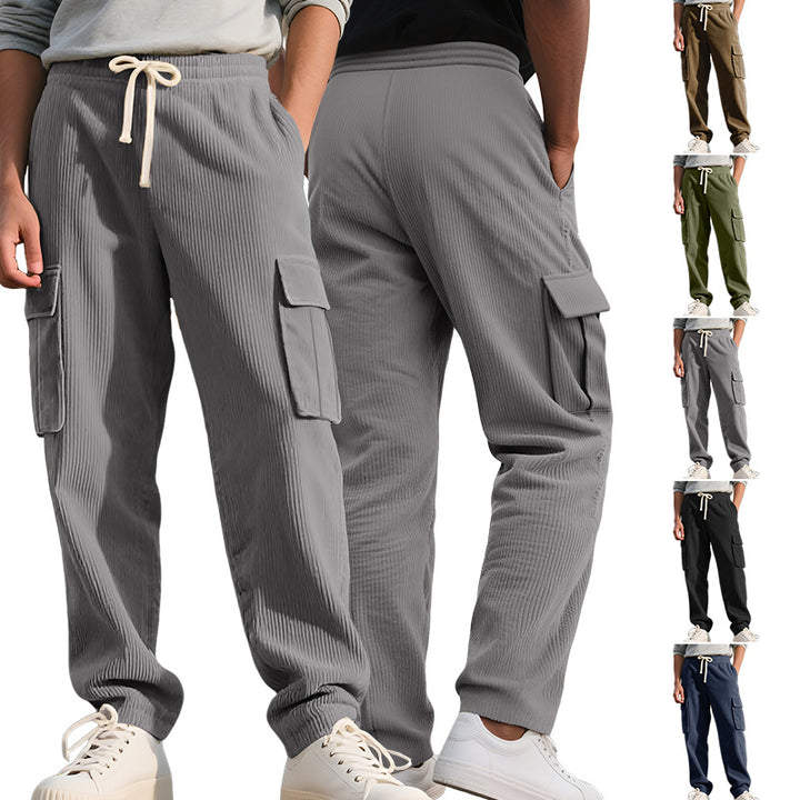 Herren lässige Cargo-Hose mit elastischem Bund und praktischen Seitentaschen Echoarchiv