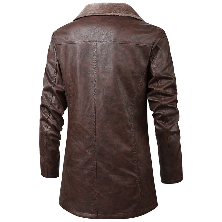 Herren Elegante Kunstlederjacke mit Fleece-Futter Echo Archiv