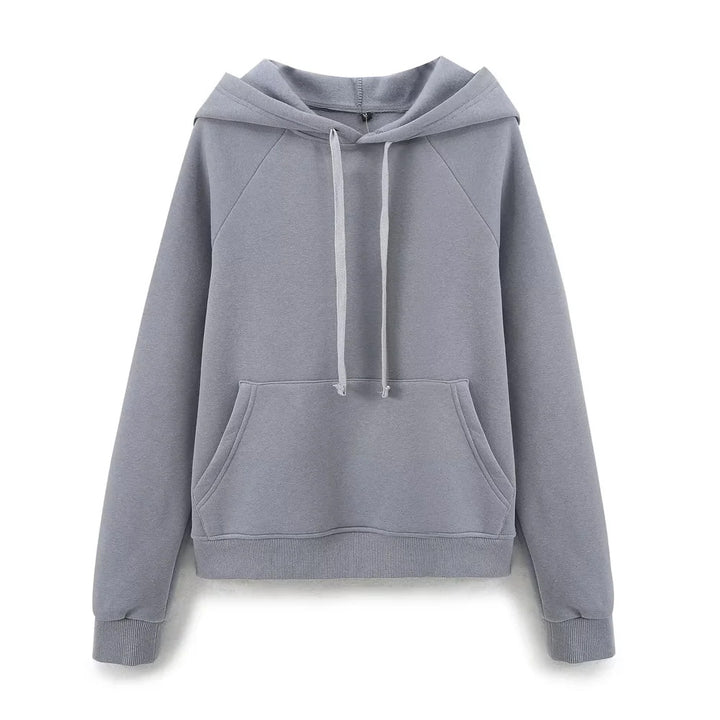 Damen nan lässiger Kapuzenpullover mit Kängurutasche Raglanärmeln und angerauter Innenseite Echo Archiv