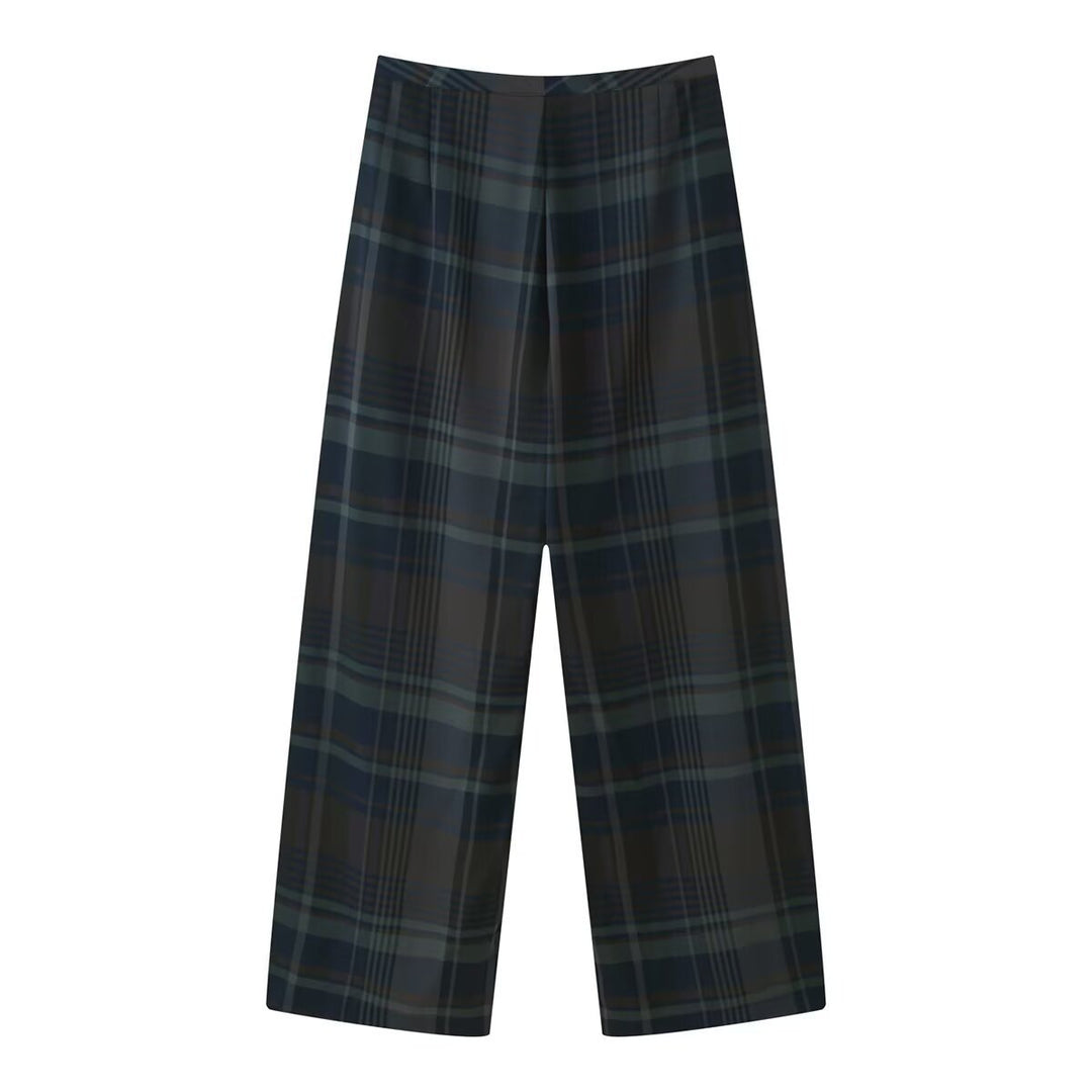 Damen Karottenhose mit modernem Karomuster und entspanntem Schnitt Echo Archiv