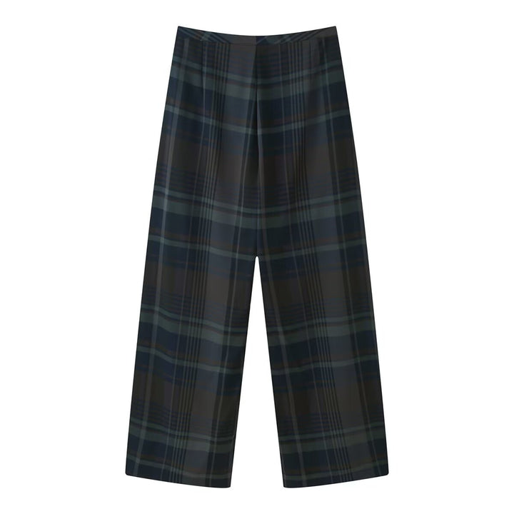 Damen Karottenhose mit modernem Karomuster und entspanntem Schnitt Echo Archiv