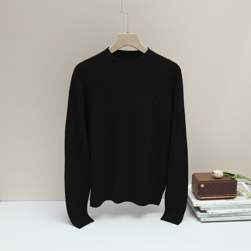Damen Feiner Longsleeve-Rundhalspullover mit verstärktem Rippenkragen & schmeichelnder Hüftlänge Echo Archiv