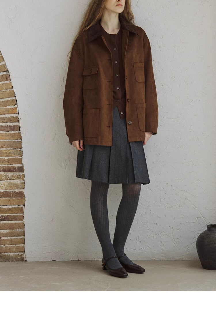 Damen Elegante Wildlederjacke Echoarchiv