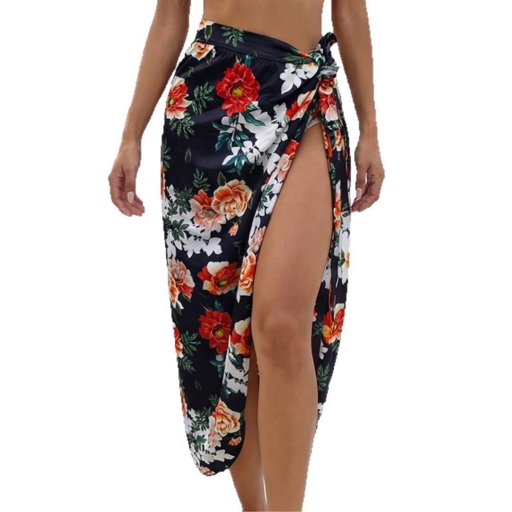 Damen eleganter Floral-Langrock mit seitlichem Schlitz Echo Archiv