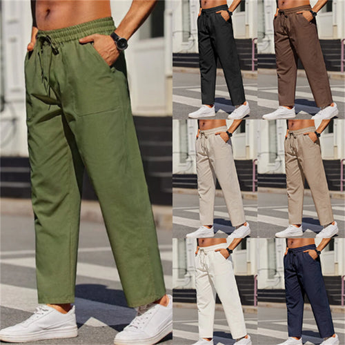 Herren Freizeithose aus leichtem, atmungsaktivem Material mit elastischem Bund und praktischen Taschen Echoarchiv