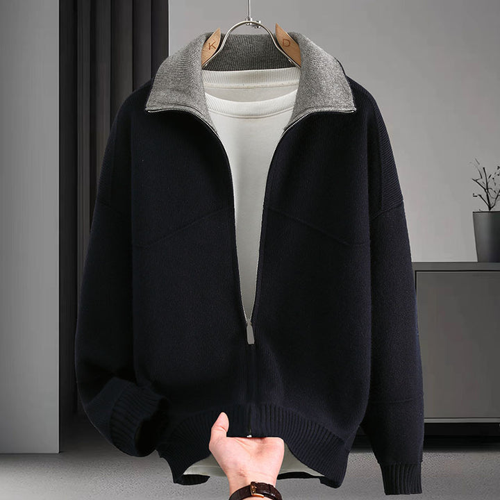 Stilvoller Herren-Sweatshirt-Jacke mit hohem Kragen Echo Archive