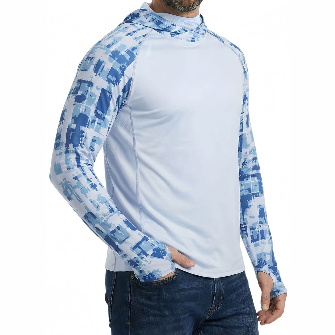 Herren Sportliches Langarmshirt mit Kapuze – Marzano