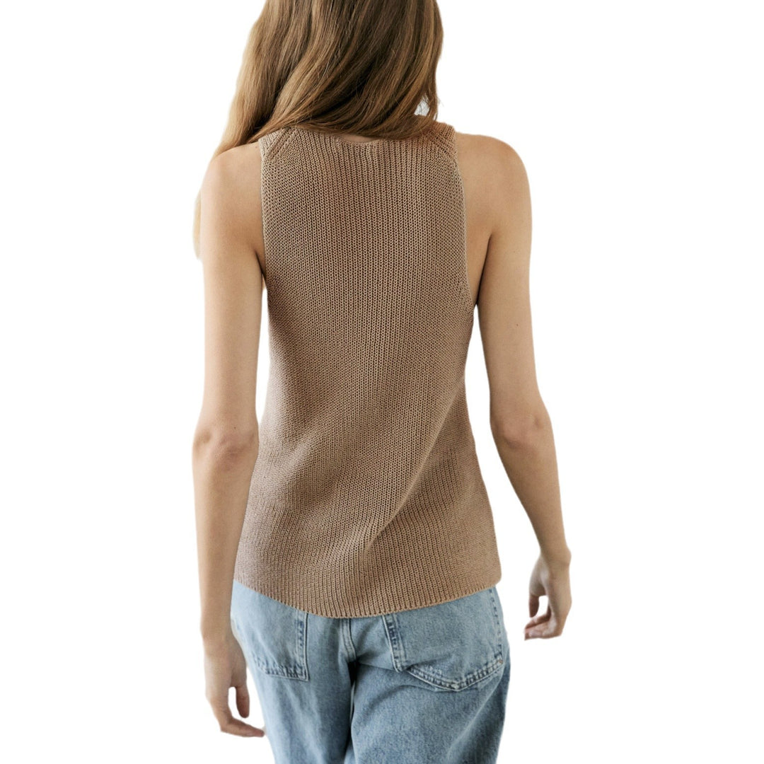 Damen Elegantes Stricktop mit gekreuztem Design und V-Ausschnitt Echo Archiv