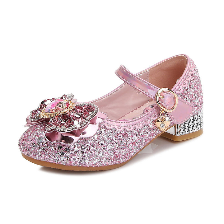 Mädchen Festliche Glitzer Ballerinas mit Blumenapplikation Echo Archiv