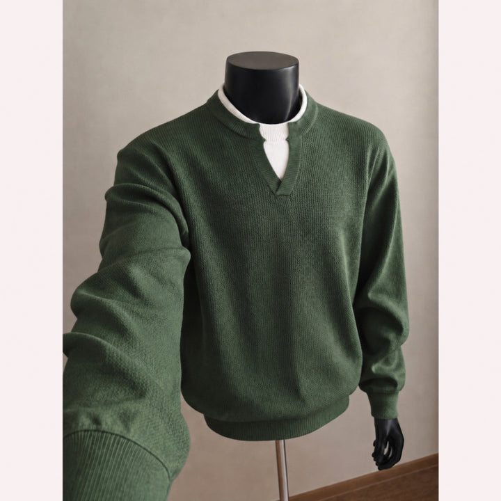 Herren Hochwertiger Strickpullover Echo Archiv