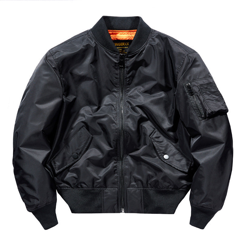 Herren Kurz geschnittener Flieger‑Blouson mit Nylonaußenlage und Rippbündchen – Brevano