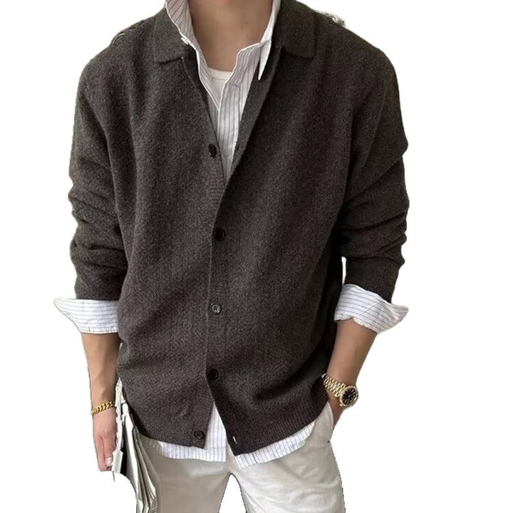 Herren Modische Strickjacke mit Knopfleiste Echo Archiv