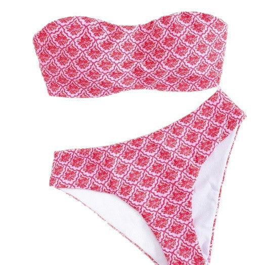 Damen Bandeau-Bikini mit elegantem Muster Echo Archiv
