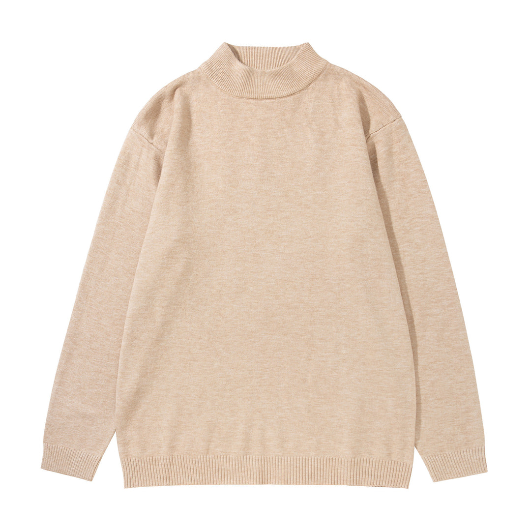 Unisex Minimalistischer Feinstrick-Mockneck mit extra breitem Rippsaum Echoarchiv