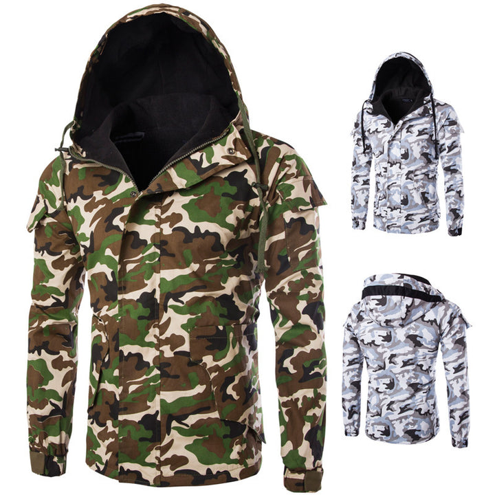 Herren nan gefütterte Parka-Jacke mit Kapuze isolierter Steppfüllung und multifunktionalen Taschen Echo Archiv